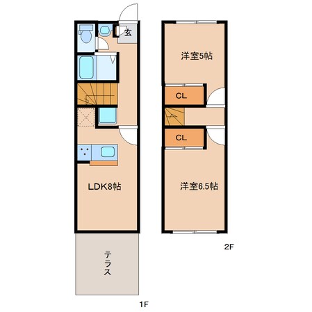 近鉄奈良駅 バス10分  南方町下車：停歩5分 1-2階の物件間取画像